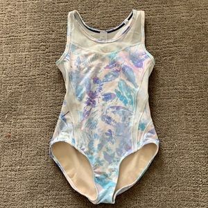 ivivva mesh multicolor dance/gymnastics leotard